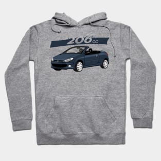 City car 206 cc Coupe Cabriolet france navy Hoodie